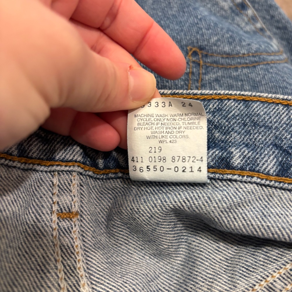 Vtg 1998 Levi’s 550‎ Orange Tab Denim Jean Shorts Jorts Men’s 40 Y2K - Picture 7 of 7